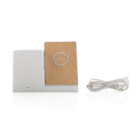 Porta penne con caricatore 5W wireless Ontario bianco