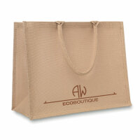 Jute Shopping Tasche Beige