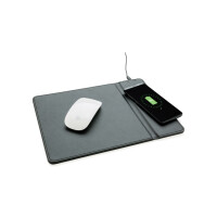 Tappetino mouse con ricarica wireless 5W nero