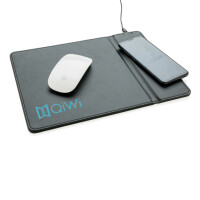 Tappetino mouse con ricarica wireless 5W nero