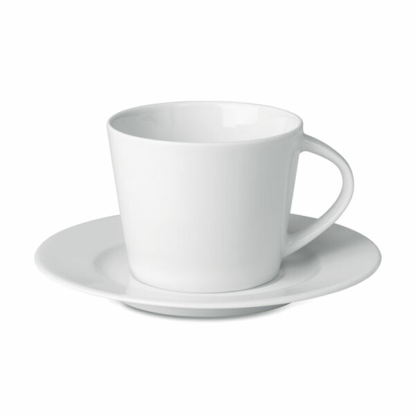 Tazza cappuccino e piattino Bianco