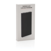 Powerbank da 5.000 mAh in vetro temprato  * nero