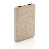 Powerbank tascabile 5.000 mAh in fibra di grano cachi