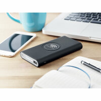 Powerbank wireless con hub Nero