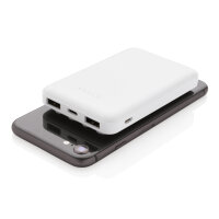 5.000 mAh Wireless Charging Pocket Powerbank weiß