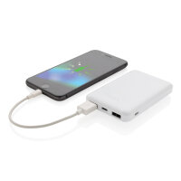 5.000 mAh Wireless Charging Pocket Powerbank weiß