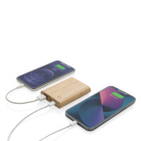 Powerbank da 5.000 mAh in bambù marrone