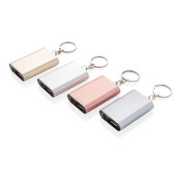 Powerbank portachiavi da 1000 mAh color argento