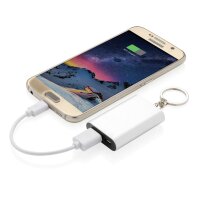 Powerbank portachiavi da 1000 mAh color argento