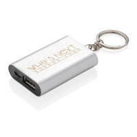 Powerbank portachiavi da 1000 mAh color argento