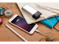 Powerbank da 4.000 mAh con display digitale color argento