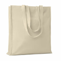 Shopper in cotone c/soffietto Beige