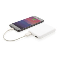 High Density 5.000 mAh Pocket Powerbank weiß