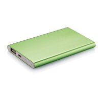 Powerbank piatta da 4000 mAh verde, bianco