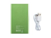 Powerbank piatta da 4000 mAh verde, bianco