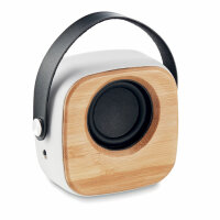 Speaker 3W in bamboo Bianco