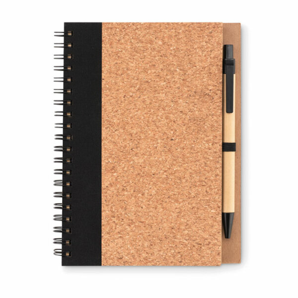 Notebook in sughero c/penna Nero