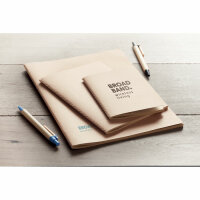 DIN A6 Notizbuch mit Pappcover Beige