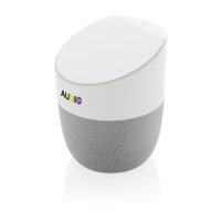 Speaker e caricatore wireless bianco, color argento