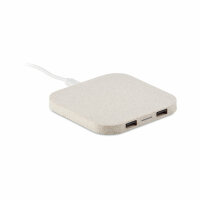 HUB USB in paglia/ABS Beige