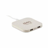 HUB USB in paglia/ABS Beige