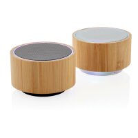 Speaker wireless in bambù nero