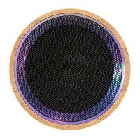 Speaker wireless in bambù nero