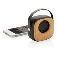 Speaker wireless 3W Fashion in bambù nero