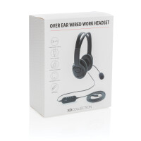 Over-Ear Headset mit Kabel schwarz