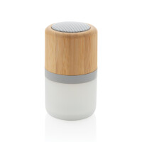 Speaker 3W in bambù con luce bianco