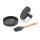 Set BBQ con pressa hamburger grigio