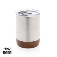 Tazza da caffé termica in sughero 180ml color argento