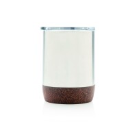 Tazza da caffé termica in sughero 180ml color argento