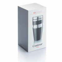 Contour Becher schwarz, silber