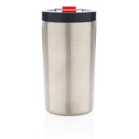 Doppelwandiger Vakuum-Becher 300ml silber, blau