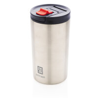 Doppelwandiger Vakuum-Becher 300ml silber, blau